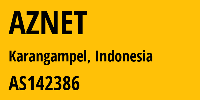 Информация о провайдере AZNET AS142386 PT JARINGAN LINTAS ARTHA: все IP-адреса, network, все айпи-подсети