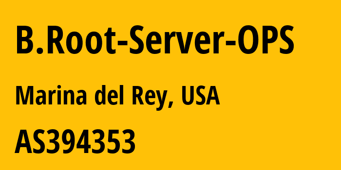 Информация о провайдере B.Root-Server-OPS AS394353 B.Root-Server-OPS: все IP-адреса, network, все айпи-подсети