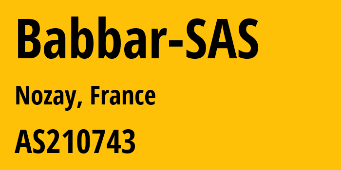 Информация о провайдере Babbar-SAS AS210743 Babbar SAS: все IP-адреса, network, все айпи-подсети