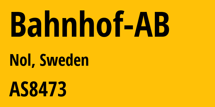 Информация о провайдере Bahnhof-AB AS8473 Bahnhof AB: все IP-адреса, network, все айпи-подсети