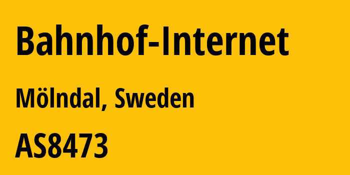 Информация о провайдере Bahnhof-Internet AS8473 Bahnhof AB: все IP-адреса, network, все айпи-подсети