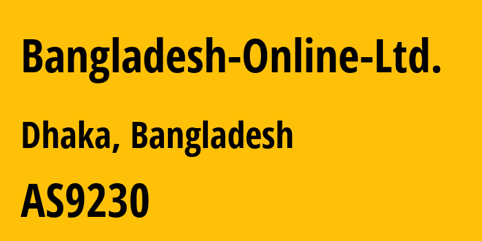 Информация о провайдере Bangladesh-Online-Ltd. AS9230 Bangladesh Online Ltd.: все IP-адреса, network, все айпи-подсети