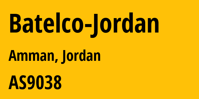 Информация о провайдере Batelco-Jordan AS9038 Batelco Jordan: все IP-адреса, network, все айпи-подсети