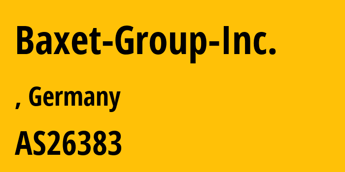 Информация о провайдере Baxet-Group-Inc. AS26383 Baxet Group Inc.: все IP-адреса, network, все айпи-подсети