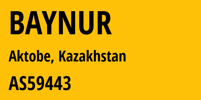 Информация о провайдере BAYNUR AS59443 Baynur and P Ltd.: все IP-адреса, network, все айпи-подсети