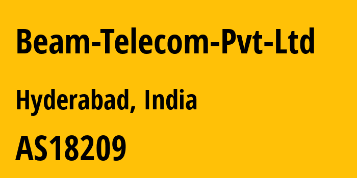 Информация о провайдере Beam-Telecom-Pvt-Ltd AS18209 Atria Convergence Technologies Ltd.,: все IP-адреса, network, все айпи-подсети