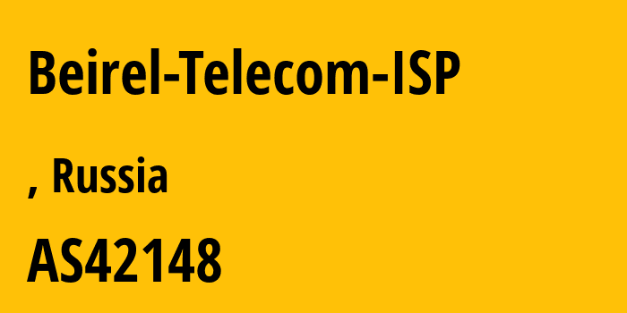 Информация о провайдере Beirel-Telecom-ISP AS42148 Beirel Telecom LLC: все IP-адреса, network, все айпи-подсети