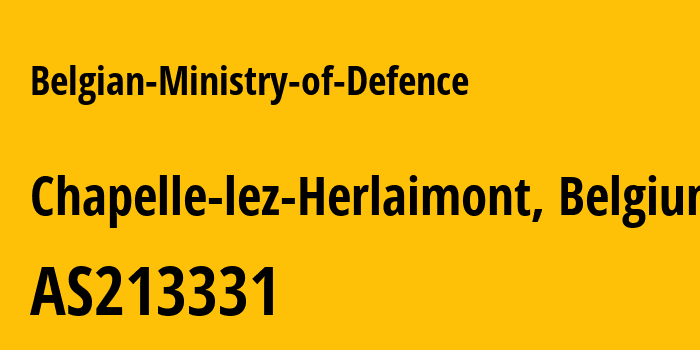 Информация о провайдере Belgian-Ministry-of-Defence AS213331 Belgian Ministry of Defence: все IP-адреса, network, все айпи-подсети