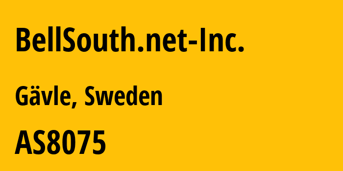 Информация о провайдере BellSouth.net-Inc. AS8075 Microsoft Corporation: все IP-адреса, network, все айпи-подсети