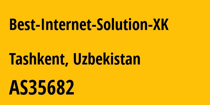 Информация о провайдере Best-Internet-Solution-XK AS35682 BEST INTERNET SOLUTION XK: все IP-адреса, network, все айпи-подсети