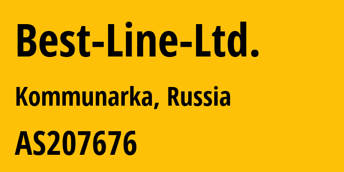 Информация о провайдере Best-Line-Ltd. AS207676 Best Line Ltd.: все IP-адреса, network, все айпи-подсети