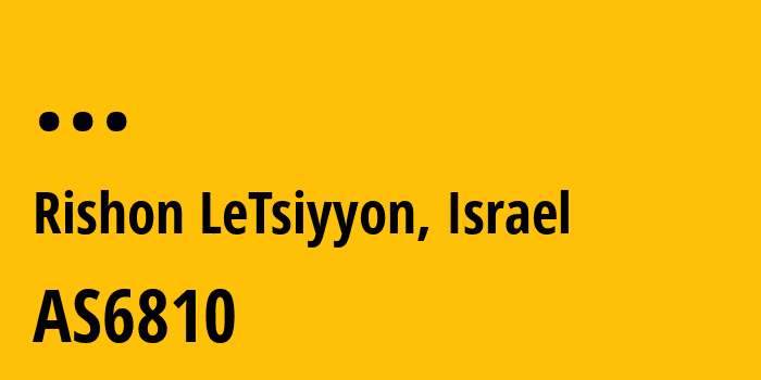 Информация о провайдере Bezeq--THE-ISRAEL-TELECOMMUNICATION-CORP.-LTD. AS6810 Bezeq- THE ISRAEL TELECOMMUNICATION CORP. LTD.: все IP-адреса, network, все айпи-подсети