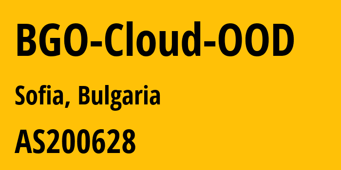 Информация о провайдере BGO-Cloud-OOD AS200628 BGO Cloud OOD: все IP-адреса, network, все айпи-подсети