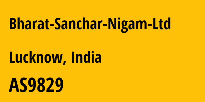 Информация о провайдере Bharat-Sanchar-Nigam-Ltd AS9829 National Internet Backbone: все IP-адреса, network, все айпи-подсети