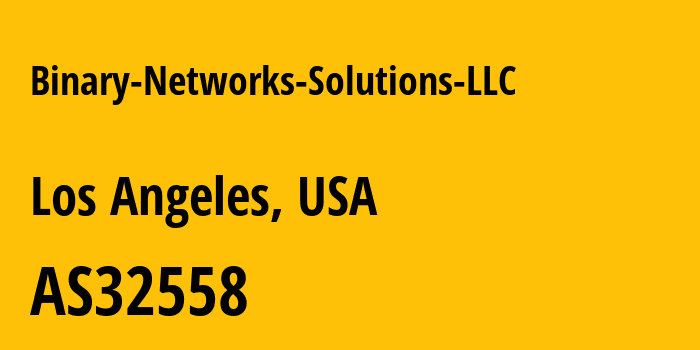 Информация о провайдере Binary-Networks-Solutions-LLC AS32558 BINARY NETWORKS SOLUTIONS LLC: все IP-адреса, network, все айпи-подсети