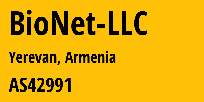 Информация о провайдере BioNet-LLC AS42991 BioNet LLC: все IP-адреса, network, все айпи-подсети