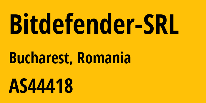 Информация о провайдере Bitdefender-SRL AS44418 Bitdefender SRL: все IP-адреса, network, все айпи-подсети