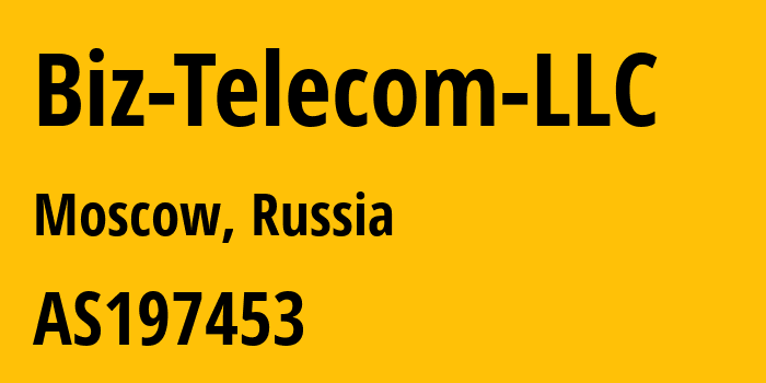 Информация о провайдере Biz-Telecom-LLC AS197453 Biz Telecom LLC: все IP-адреса, network, все айпи-подсети