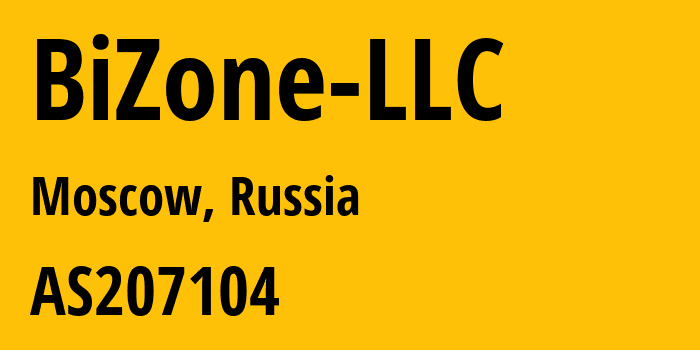 Информация о провайдере BiZone-LLC AS207104 BiZone LLC: все IP-адреса, network, все айпи-подсети