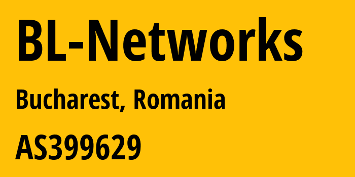 Информация о провайдере BL-Networks AS399629 BL Networks: все IP-адреса, network, все айпи-подсети