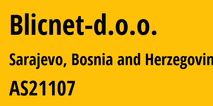 Информация о провайдере Blicnet-d.o.o. AS21107 Blicnet d.o.o. Banja Luka: все IP-адреса, network, все айпи-подсети