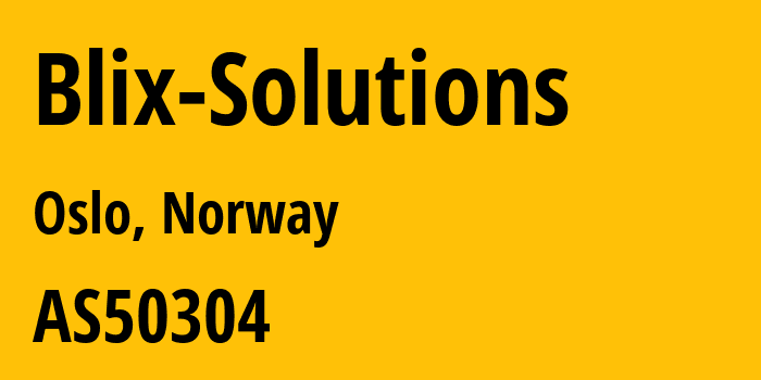 Информация о провайдере Blix-Solutions AS50304 Blix Solutions AS: все IP-адреса, network, все айпи-подсети