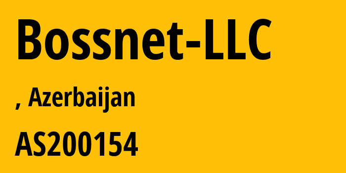Информация о провайдере Bossnet-LLC AS200154 IZONE LLC: все IP-адреса, network, все айпи-подсети