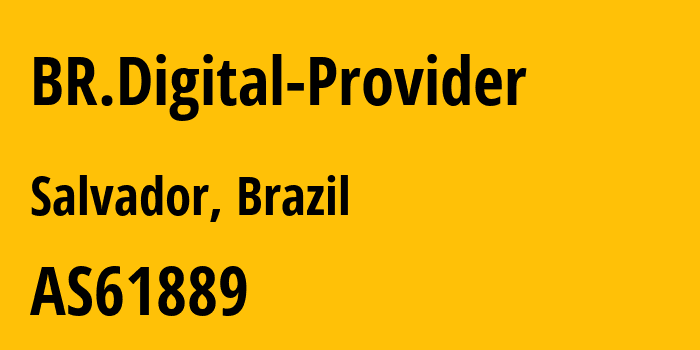 Информация о провайдере BR.Digital-Provider AS61889 BR.Digital Provider: все IP-адреса, network, все айпи-подсети