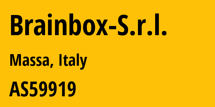 Информация о провайдере Brainbox-S.r.l. AS59919 Brainbox S.r.l.: все IP-адреса, network, все айпи-подсети