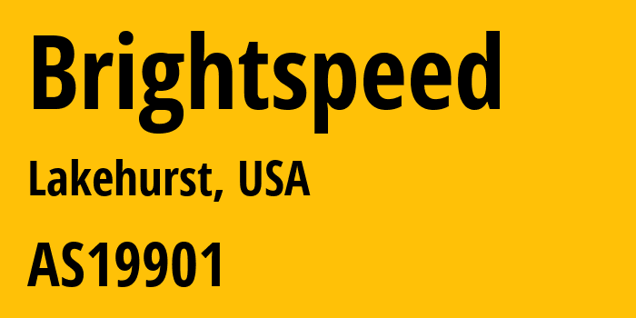 Информация о провайдере Brightspeed AS19901 Brightspeed: все IP-адреса, network, все айпи-подсети