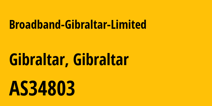 Информация о провайдере Broadband-Gibraltar-Limited AS34803 Broadband Gibraltar Limited: все IP-адреса, network, все айпи-подсети