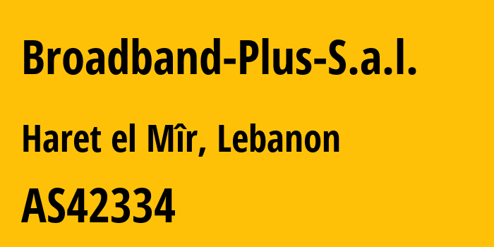 Информация о провайдере Broadband-Plus-S.a.l. AS42334 Broadband Plus S.a.l.: все IP-адреса, network, все айпи-подсети