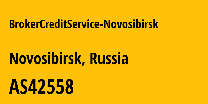 Информация о провайдере BrokerCreditService-Novosibirsk AS42558 BrokerCreditService Ltd.: все IP-адреса, network, все айпи-подсети