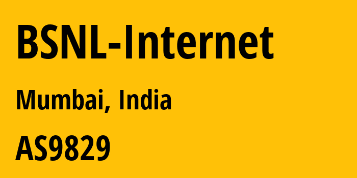 Информация о провайдере BSNL-Internet AS9829 National Internet Backbone: все IP-адреса, network, все айпи-подсети