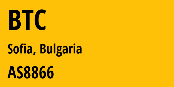 Информация о провайдере BTC AS8866 Vivacom Bulgaria EAD: все IP-адреса, network, все айпи-подсети