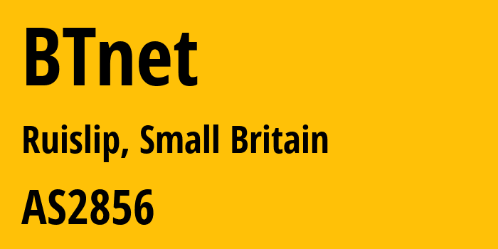 Информация о провайдере BTnet AS2856 British Telecommunications PLC: все IP-адреса, network, все айпи-подсети