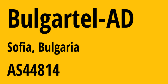 Информация о провайдере Bulgartel-AD AS44814 Bulgartel AD: все IP-адреса, network, все айпи-подсети