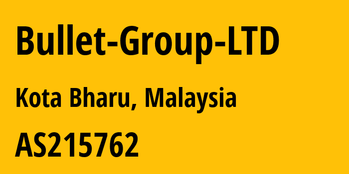 Информация о провайдере Bullet-Group-LTD AS215762 Bullet Group LTD: все IP-адреса, network, все айпи-подсети