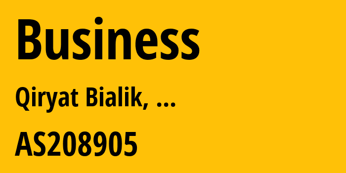 Информация о провайдере Business AS208905 Exelera Telecom Ltd: все IP-адреса, network, все айпи-подсети