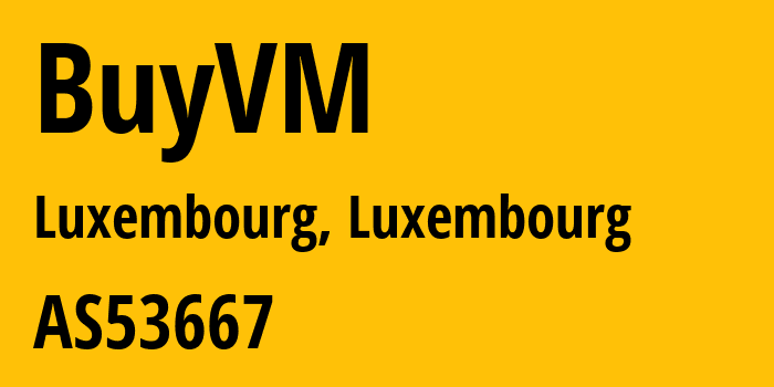 Информация о провайдере BuyVM AS53667 FranTech Solutions: все IP-адреса, network, все айпи-подсети