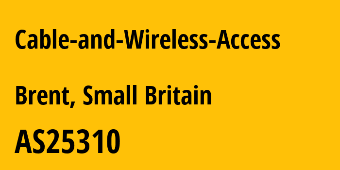 Информация о провайдере Cable-and-Wireless-Access AS25310 Vodafone Limited: все IP-адреса, network, все айпи-подсети