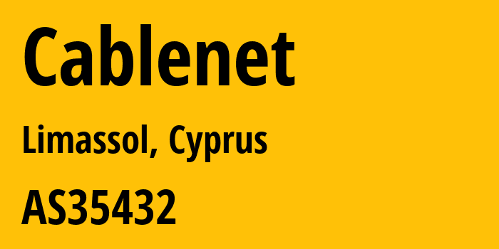 Информация о провайдере Cablenet AS35432 Cablenet Communication Systems plc: все IP-адреса, network, все айпи-подсети