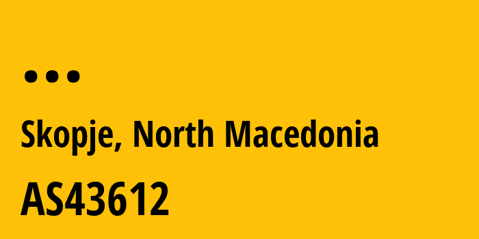 Информация о провайдере CableTEL-DOOEL-Macedonia-Kumanovo-Triple-Play AS43612 Company for communications services A1 Makedonija DOOEL Skopje: все IP-адреса, network, все айпи-подсети