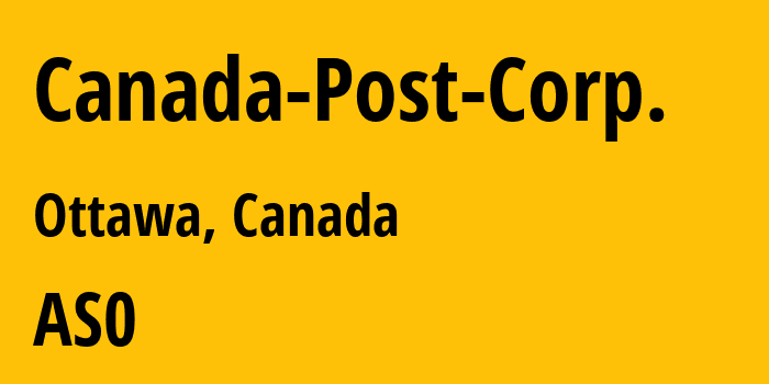 Информация о провайдере Canada-Post-Corp. : все IP-адреса, network, все айпи-подсети