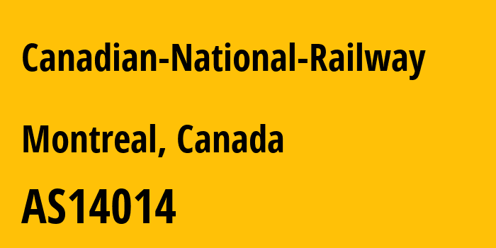 Информация о провайдере Canadian-National-Railway AS14014 Canadian National Railway: все IP-адреса, network, все айпи-подсети