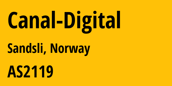 Информация о провайдере Canal-Digital AS2119 Telenor Norge AS: все IP-адреса, network, все айпи-подсети