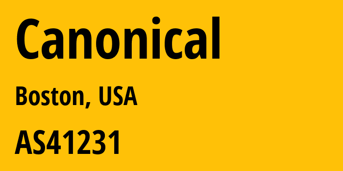 Информация о провайдере Canonical AS41231 Canonical Group Limited: все IP-адреса, network, все айпи-подсети