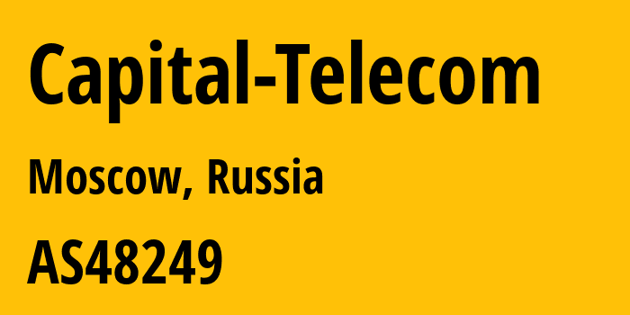 Информация о провайдере Capital-Telecom AS48249 Capital Telecom Limited Company: все IP-адреса, network, все айпи-подсети