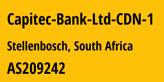 Информация о провайдере Capitec-Bank-Ltd-CDN-1 AS209242 Cloudflare London, LLC: все IP-адреса, network, все айпи-подсети