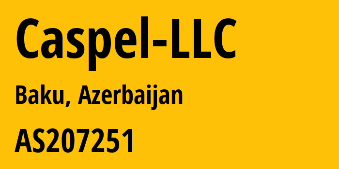 Информация о провайдере Caspel-LLC AS207251 CASPEL LLC: все IP-адреса, network, все айпи-подсети